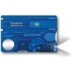 0.7322.T2 Victorinox SwissCard Lite, blue translucent imitácia platobnej karty, 13 funkcií, LED