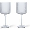 Ferm Living Pohár na červené víno Ripple Clear – sada 2 ks Ferm Living Pohár na červené víno Ripple Clear – sada 2 ks