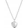 Evolution Group Strieborný náhrdelník srdiečko so zirkónmi 12072.1 silver