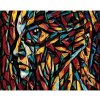 Diamondi Diamantové maľovanie ABSTRAKTNÝ PORTRÉT ŽENY 40 x 50 cm vypnuté plátno na rám