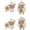 Ovečka na zavesenie drevená 5 cm 4ks