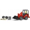 Bruder Červený nakladač SCHÄFFER 2034 s panáčikom a príslušenstvom Bruder Červený nakladač SCHÄFFER 2034 s panáčikom a príslušenstvom