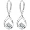 For Silver Náušnice s Moissanitom 0,5ct Kvapka - Striebro 925 For Silver Náušnice s Moissanitom 0,5ct Kvapka - Striebro 925