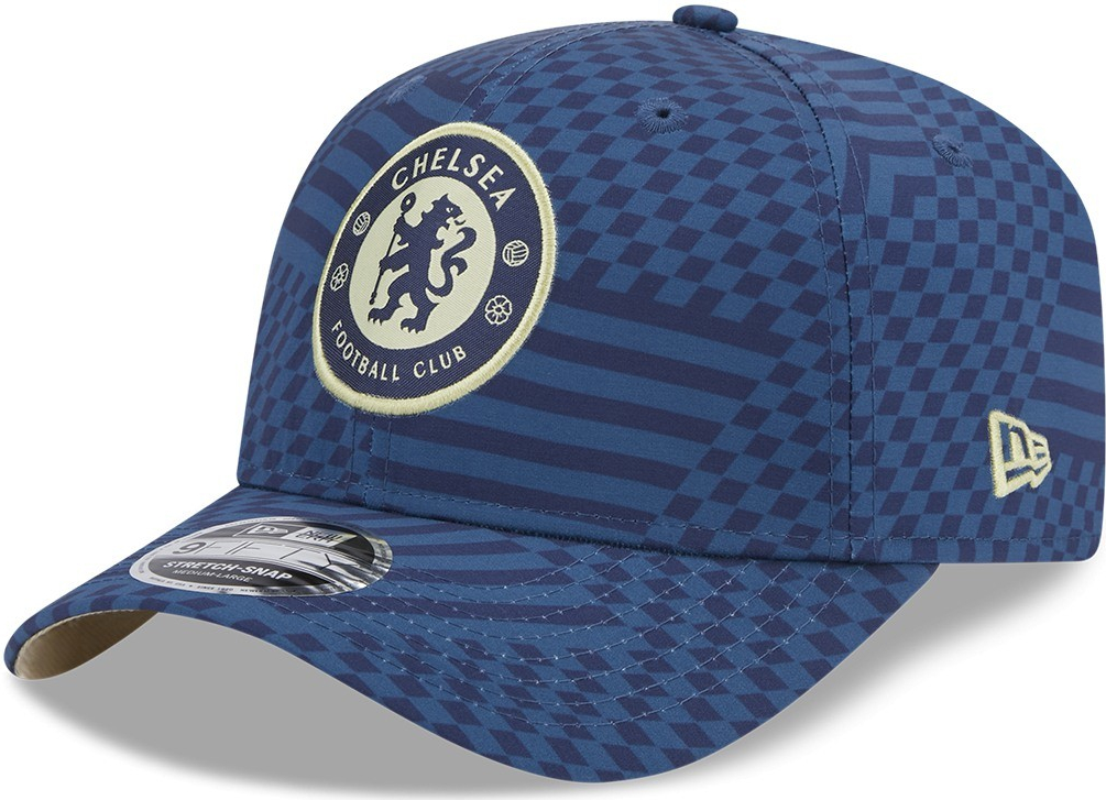 New Era 9FIFTY STRETCH SNAP AOP CHECK CHELSEA FC modrá