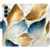 Flipové puzdro iSaprio - GoldBlue Leaves - Samsung Galaxy A25 5G Flipové puzdro iSaprio - GoldBlue Leaves - Samsung Galaxy A25 5G
