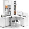 Zostava kancelárskeho nábytku MIRELLI, typ C, nadstavba, biela Zostava kancelárskeho nábytku MIRELLI, typ C, nadstavba, biela