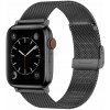 Čierny kovový remienok Mesh s prackou pre Apple Watch 6 7 8 9 10 SE 42mm 44mm 45mm Čierny kovový remienok Mesh s prackou pre Apple Watch 6 7 8 9 10 SE 42mm 44mm 45mm