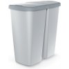 Compacta Q Kôš na triedený odpad DUO NDAB45 smooth gray / popolavý