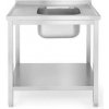 Hendi 811863 Stôl s jedným drezom a policou, montovaný, pravý 800x600x (H) 850 mm Hendi 811863 Stôl s jedným drezom a policou, montovaný, pravý 800x600x (H) 850 mm