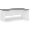Ergonomický kancelársky písací stôl PRIMO WHITE, 180x120 cm, pravý, biela/grafit Ergonomický kancelársky písací stôl PRIMO WHITE, 180x120 cm, pravý, biela/grafit