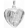 Šperk Holíč Strieborný prívesok srdiečko s PANNOU MÁRIOU SPV46