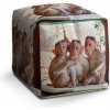 Sablio Taburet Opičky: 40x40x40 cm Sablio Taburet Opičky: 40x40x40 cm