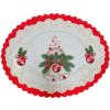 Vianočný obrus teflónový zvonec červený ovál 33x43cm Vianočný obrus teflónový zvonec červený ovál 33x43cm