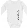 Hory bicykel úsmev - Body dojčenské s dlhým rukávom - Dlhý r. do 3 mes ( Biela ) Hory bicykel úsmev - Body dojčenské s dlhým rukávom - Dlhý r. do 3 mes ( Biela )