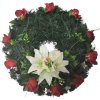 Smútočný veniec Ø 40cm mix kvetov & doplnky Smútočný veniec Ø 40cm mix kvetov & doplnky