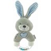 Detská plyšová hrkálka Baby Mix králik modrý Detská plyšová hrkálka Baby Mix králik modrý