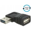 Delock adaptér EASY-USB 2.0-A samec > USB 2.0-A samica pravouhlý ľavý/pravý Delock adaptér EASY-USB 2.0-A samec > USB 2.0-A samica pravouhlý ľavý/pravý