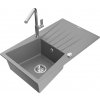 MEXEN/S MEXEN/S - Cesar granitový drez 1-miska s odkvapkávačom vrátane batérie Flora, šedá 6514-71-670401-00 MEXEN/S MEXEN/S - Cesar granitový drez 1-miska s odkvapkávačom vrátane batérie Flora, šedá 6514-71-670401-00