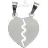 Adanito SSP026904 Strieborný prívesok pre dvoch srdce