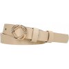 Dámsky béžový kožený opasok so zlatou prackou veľ. 100 Dámsky béžový kožený opasok so zlatou prackou veľ. 100