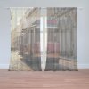 Sablio Záclony Historická červená tramvaj: 2ks 150x250cm Sablio Záclony Historická červená tramvaj: 2ks 150x250cm