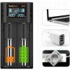 INTELIGENTNÁ LCD NABÍJAČKA 18650/21700 NI-MH 2 KANÁLY USB-C INTELIGENTNÁ LCD NABÍJAČKA 18650/21700 NI-MH 2 KANÁLY USB-C