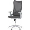 Autronic KA-S248 GREY Stolička kancelárska, šedý MESH, biely plast, plastový kríž Autronic KA-S248 GREY Stolička kancelárska, šedý MESH, biely plast, plastový kríž