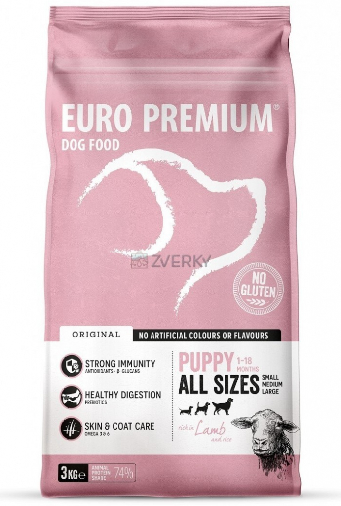 Euro-Premium All Breed Puppy Lamb & Rice 3 kg