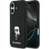Karl Lagerfeld Liquid Silicone Metal Ikonik Zadný Kryt pre iPhone 17 Black Karl Lagerfeld Liquid Silicone Metal Ikonik Zadný Kryt pre iPhone 17 Black