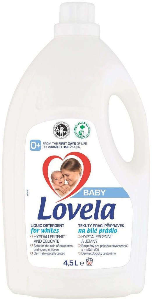 Lovela Baby tekutý prací prípravok na bielu bielizeň 4,5 l 50 PD