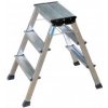 Obojstranné pojazdné schodíky Rolly, Premium 2x3 stupne, výška 0,65m, hmotnosť 3,0kg Obojstranné pojazdné schodíky Rolly, Premium 2x3 stupne, výška 0,65m, hmotnosť 3,0kg