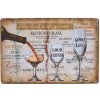 Ceduľa Víno menu 30cm x 20cm Plechová tabuľa Ceduľa Víno menu 30cm x 20cm Plechová tabuľa