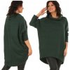 Fashionweek dámska tunika teplá svetrová pohodlná tunika s dlhým rukávom MF639 Zelená