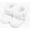 New Baby dojčenské zimné krajkové čižmy biele