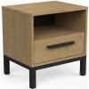 Wilsondo Nočný stolík Draft - dub/čierna Wilsondo Nočný stolík Draft - dub/čierna