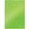 Leitz Wow záznamová kniha A5 linajková tvrdá obálka zelená 80 listov
