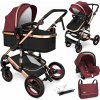 Kočík Kiduku Kombinovaný kočík 3v1 bórdo/čierny (KDWG-004) Kočík Kiduku Kombinovaný kočík 3v1 bórdo/čierny (KDWG-004)