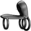 Pretty Love Jammy Cock Ring Vibrator with Clitoral Stimulator Black Pretty Love Jammy Cock Ring Vibrator with Clitoral Stimulator Black
