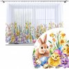 Veľkonočná záclona – Zajačik a kuriatka s farebnými vajíčkami Veľkonočná záclona – Zajačik a kuriatka s farebnými vajíčkami