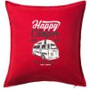 Happy Camper - Vankúš 50x50 - 50x50 - Iba poťah ( Červená ) Happy Camper - Vankúš 50x50 - 50x50 - Iba poťah ( Červená )