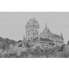 Dimex fototapeta Karlštejn Čiernobiela kresba XL-321 | 330 x 220 cm (Vliesová fototapeta | lepidlo zdarma) Dimex fototapeta Karlštejn Čiernobiela kresba XL-321 | 330 x 220 cm (Vliesová fototapeta | lepidlo zdarma)