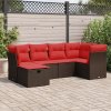 Zostava záhradného nábytku plast VidaXL červená, 6 ks Zostava záhradného nábytku plast VidaXL červená, 6 ks