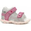 Dievčenské sandále BARTEK , sivé a ružové, veľ. 21 Dievčenské sandále BARTEK , sivé a ružové, veľ. 21