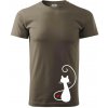 Zamilovaná mačka spredu - Klasické pánske tričko vyššej gramáže - 2XL ( Army ) Zamilovaná mačka spredu - Klasické pánske tričko vyššej gramáže - 2XL ( Army )