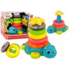 LEAN TOYS Pyramídová jazdecká korytnačka 2 v 1 puzzle s kolieskami, svetlami a zvukmi LEAN TOYS Pyramídová jazdecká korytnačka 2 v 1 puzzle s kolieskami, svetlami a zvukmi