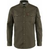 Plátěná košile FJÄLLRÄVEN Singi Trekking Shirt LS M - Dark Olive Velikost: S Plátěná košile FJÄLLRÄVEN Singi Trekking Shirt LS M - Dark Olive Velikost: S