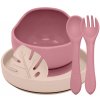 Petite&Mars Set Jedálenský Silikónový Take&match 4 Ks Dusty Rose - Desert Sand 6m+ Petite&Mars Set Jedálenský Silikónový Take&match 4 Ks Dusty Rose - Desert Sand 6m+