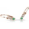 Cutie Jewellery Detské náušnice z ružového zlata C2255-10-X-4 zelená Cutie Jewellery Detské náušnice z ružového zlata C2255-10-X-4 zelená