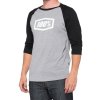 100% Icon 3/4 Sleeve Tech Tee grey black
