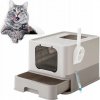 Feandrea krytá toaleta pre mačky so zásuvkou, 42,5 cm x 54,3 cm x 37,8 cm Feandrea krytá toaleta pre mačky so zásuvkou, 42,5 cm x 54,3 cm x 37,8 cm